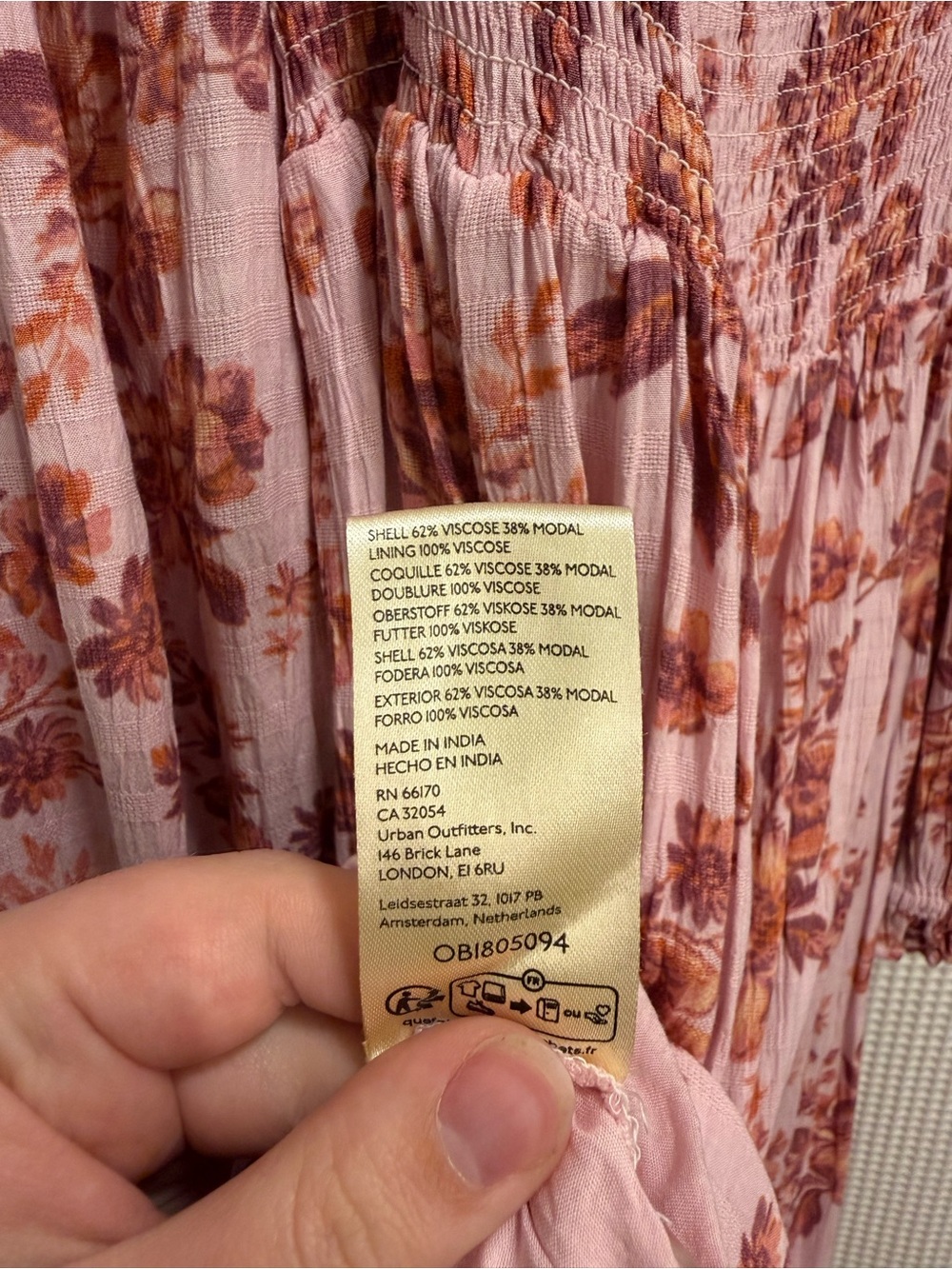 Free People Jaymes Pink Floral Maxi Dress - size XL - Picture 11 of 11